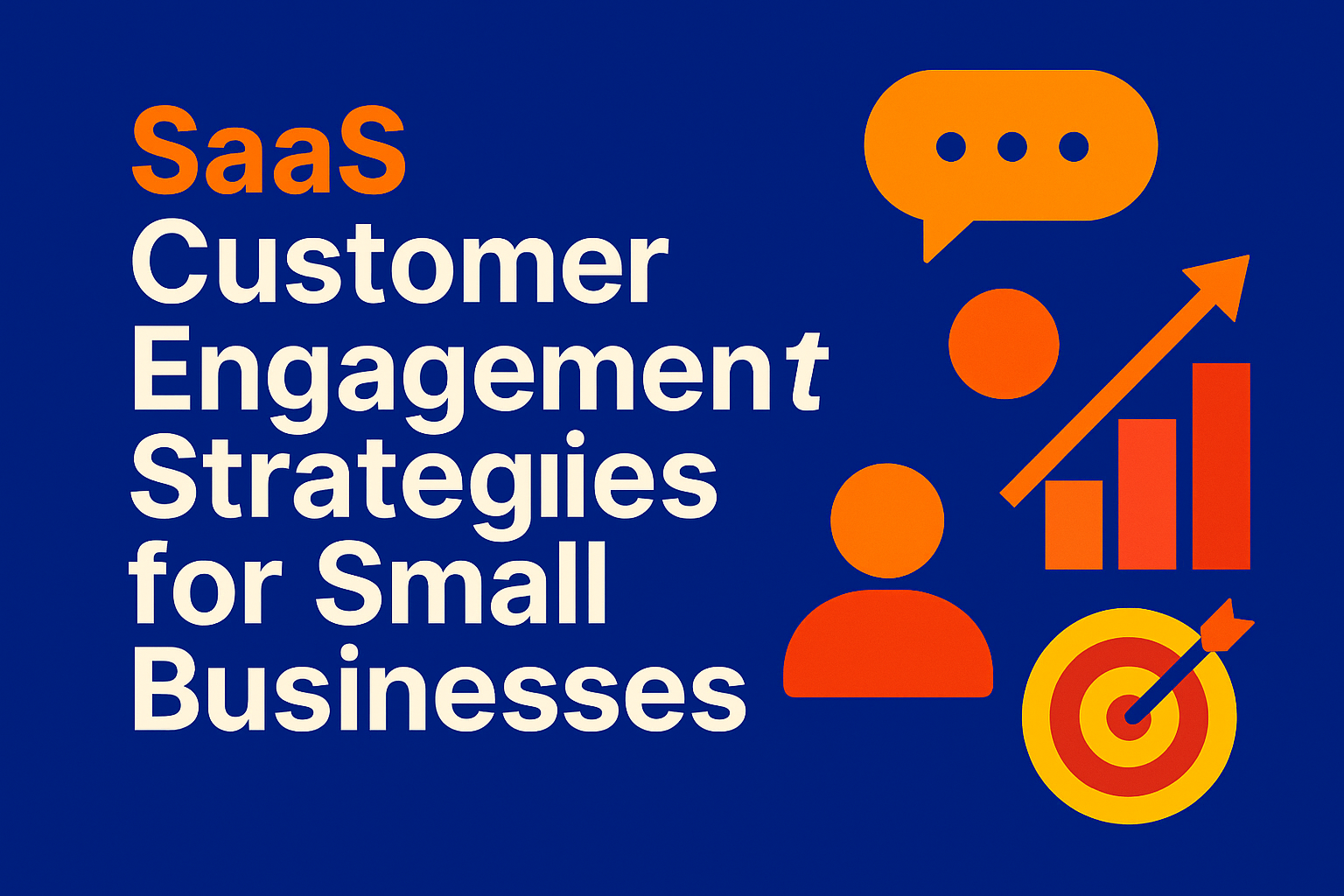 Bold and vibrant digital graphic showcasing the title 'SaaS Customer Retention Strategies for Small Businesses' with abstract tech elements and modern UI illustrations — designed without any human or female figures to ensure uniqueness and brand consistency."